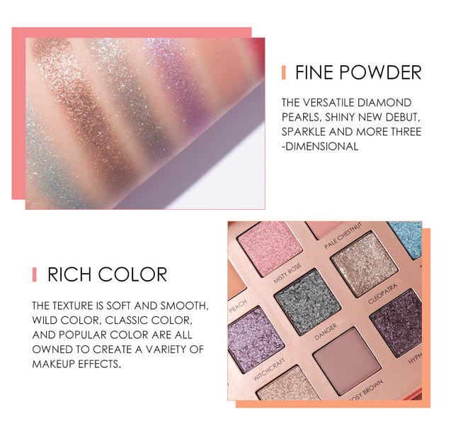 Glitter Eyeshadow Palette Waterproof